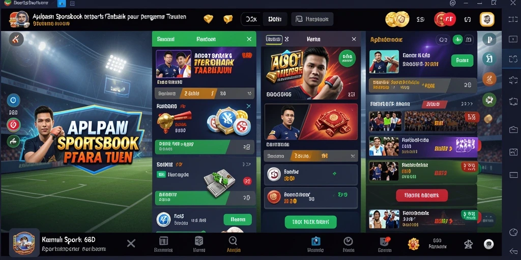 Tampilan gameplay dan fitur taruhan dalam aplikasi 66D.