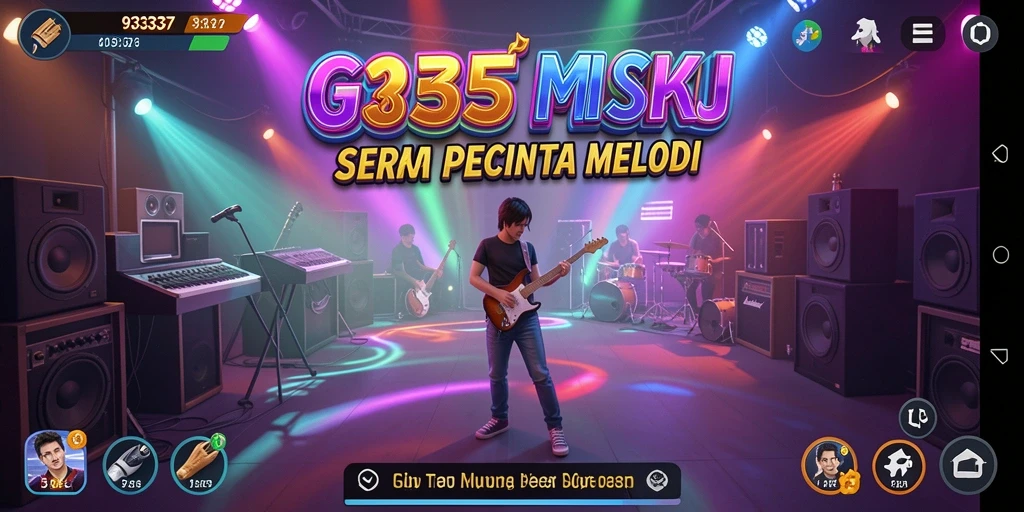Tampilan gameplay seru dalam aplikasi musik 93337.