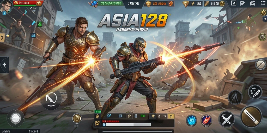 Menampilkan aksi intens dalam gameplay strategi ASIA128.