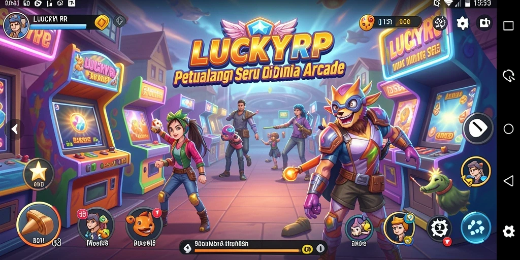 Tampilan gameplay seru dari LUCKYRP dengan aksi Arcade yang mendebarkan.