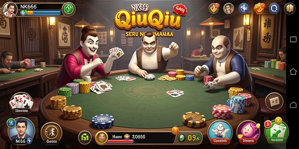 Gameplay QiuQiu yang menegangkan dan seru di NK666.
