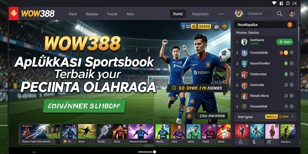 Screenshot gameplay WOW388 yang menampilkan taruhan langsung olahraga.
